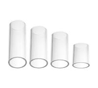 Parliky Protège-Doigts pour Slide de Guitare en Verre Transparent Lot de 4 set de Pièces - Accessoires Portables pour Guitare Acoustique et Électrique Sustain Amélioré et Protection des