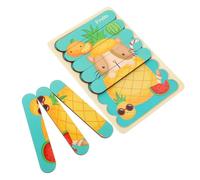 Parliky Puzzle Bois Éducatif Garçon Fille avec Formes Fruits et Légumes Colorés Apprentissage Cognitif et Coordination Main-œil Sécurité Bords Lisses pour Garçons et Filles