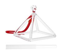 Parliky Pyramide Sonore en Cristal Suspendue 13 CM avec Bâton de Percussion - Instrument de Chant pour Musicothérapie Contemplation et Relaxation à Domicile