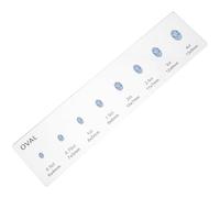 Parliky Règle et tableau de mesure des diamants, ensemble de comparaison de diamants ovales, outil de comparaison des tailles de bagues de fiançailles, acrylique, pour planification de