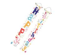 Parliky Rideau de Porte Anniversaire et Résistant Décoration Suspendue avec Tige et Corde Accessoire Photo Festif pour Fête Anniversaire