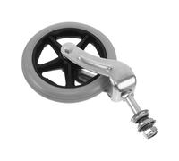 Parliky Roulette de Fauteuil Roulant Roue Complète avec Roulement Acier au Carbone et Caoutchouc Compatible Plupart des Fourches de Fauteuil Roulant Manuel pour Seniors Usage Intérieur