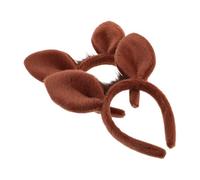Parliky Serrage-tête Oreilles de Cheval en Peluche Marron Foncé 2 Pièces, Bandeau Mignon pour Cosplay Adulte, Couvre-chef Festif pour Halloween, Carnaval et Fêtes de Pâques