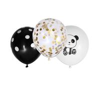 Parliky Set de Ballons Panda avec Paillettes pour Décoration de Fête Anniversaire et Mariage Ensemble Latex avec Motifs Animaux pour Anniversaires à Thème et Célébrations