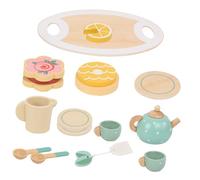 Parliky Set de Jeu Dînette Bois pour Garçon Fille Service à Thé Éducatif pour Filles et Garçons Imitation pour Tea Party et Jeux de Rôle Développement Social et Cognitif