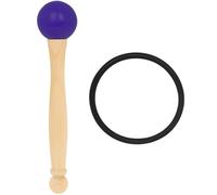 Parliky Set de Maillet pour Bol Chantant Bois avec Anneau Caoutchouc Accessoire pour Bol Cristal de Relaxation Protection Antidérapante pour Percussion Sonore