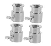 Parliky Support de Broche Rôtissoire Barbecue Gaz 4 Pièces Acier Chromé Accessoires Cuisson Extérieure Stabilité Cuisson Uniforme