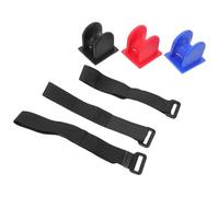 Parliky Support de Canne à Pêche Portable en Lot de 3 Réglable en TPE Haute Résistance Compatible Rambarde et Bateau pour Pêche en Mer Lac et Extérieur Couleurs Noir Rouge et Bleu