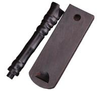 Parliky Support de Flûte en Bois D’Ébène Noir Présentoir de Rangement Stable pour Collection de Flûtes et Clarinettes Support de Table Compact pour Instruments à Vent Usage Domestique