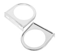 Parliky Support de Montage pour Jauge Automobile 52 Mm en Fer Noir et Argenté, 2 Pièces, Fixation à Trou Unique, Compatible Manomètres de Température, Pression, Tension, pour Modification