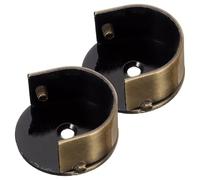 Parliky Support Mural Tringle Rideaux en Alliage Élégant, Douille pour Tringle de Penderie 28mm, Supports de Placard Robustes pour Fenêtre et Buanderie, Lot de 2pcs