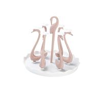 Parliky Support Tasse Mural Rotatif Bras Plastique Rose Porte-gobelets Créatif Forme de Cygne pour Rangement et Séchage de Tasses Verres et Mugs à