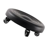 Parliky Tabouret à roulettes avec Repose- Marchepied Large Stable Siège Mobile Pratique pour Bureau et Domicile Support Robuste Antidérapant pour Chambre et Salon