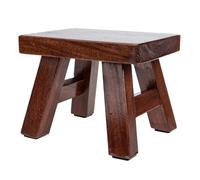 Parliky Tabouret en Bois Massif de Frêne Café, Mini Tabouret Garçon et Filles 30 Cm, Repose-Pieds Polyvalent pour Maison, Maternelle et Danse, Escabeau Stable et Résistant pour Salon