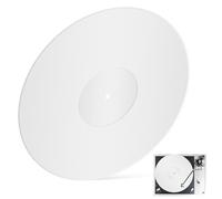 Parliky Tapis de Protection pour Tourne-disque Vinyle 12 Pouces en Acrylique Blanc Antistatique, Coussinet de Protection pour Platine, Accessoire Dj et Studio D’enregistrement