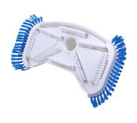 Parliky Tête Aspirateur Piscine avec Brosses Latérales Nettoyeur Manuel pour Sols Murs et Coins Outil Blanc Compatible Vinyle