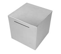 Parliky Tirelire Acier Inoxydable Boîte à Économies Sécurisée Unidirectionnelle pour Adultes Rangement Collecte Dons et Contrôle Dépenses