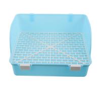 Parliky Toilette D’Angle pour Lapin Grand Format Grille, Plastique | Cage et Maison, Bords Surélevés, Base Stable, Réduit les Salissures, Installation Simple
