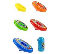 Parliky Toupie Garçon Fille Manuelle Coloré Gyro Rotatif pour Coordination Main Œil Set Toupies avec Lanceur Cadeau Ludique Stress pour Garçons et Filles Couleur Couleur Aléatoire