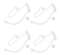 Parliky Tube Acoustique de Rechange Transparent pour Oreillette Radio Bidirectionnelle - 4 Pièces - Bobine Légère et Solide, Tuyau de Remplacement Compatible pour Communication