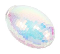 Parliky Œuf Disco en Verre Transparent Multicolore - Centre de Table Miroir Rétro pour Décoration de Pâques et Soirée Disco - Ornement Lumineux Festif pour Maison et Bureau