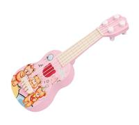 Parliky Ukulélé pour Garçon et Filles 26 Cm Mini Guitare en Plastique Motif Ours Instrument à Cordes Éducatif pour Tout-Petits et Fêtes Hawaïennes