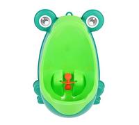 Parliky Urinoir pour Garçon Plastique avec Moulin à Vent Rotatif Amusant Apprentissage Propreté Pot Éducatif Compact pour Salle de Bain Design Cartoon Vert pour Tout-petits