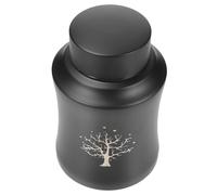 Parliky Urne pour Cendres de Chien et Chat Acier Inoxydable Petite Urne Décorative Noire Cendrier Funéraire Scellé pour Animaux de Compagnie Mémoire et Confortante