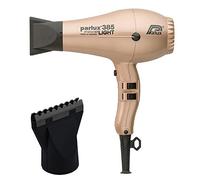 Parlux 385 Powerlight Sèche-cheveux ionique et céramique doré clair et M Hair Designs Hot Blow Accessoire noir (lot de 2)