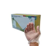 Parmadis Gants D'examen vinyle Blanc non poudrés Boite de 100 (Taille L/Taille 8:9)