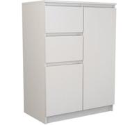 PARME - Commode moderne salon/chambre/bureau 97x70x40 - 2 portes + 2 tiroirs - Buffet contemporain séjour - Dressing
