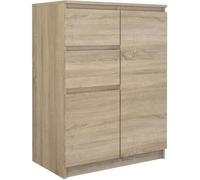 PARME - Commode moderne salon/chambre/bureau 97x70x40 - 2 portes + 2 tiroirs - Buffet contemporain séjour - Meuble rangement