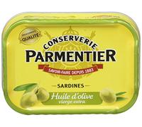 Parmentier Sardines à l'Huile d'Olive Vierge Extra 135 g - Lot de 8