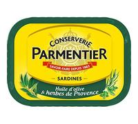 PARMENTIER - Sardines Huile Olive Et Herbes De Provence 135G - Lot De 4 - Offre Special