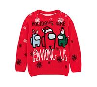 Parmi Nous Jumper de Noël Kids Garçons Garçons Improwmates Swaye Pull 9-10 Ans
