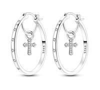 Parmuz 925 Sterling Silver Hoop Earring Simple Colorful Cubic Zirconia U-Shaped Star Moon Butterfly Small Huggie Earrings Jewelry Set for Women