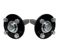 Parnells - 1 Paire, Hub & Stub Axles, 4xm12 Studs, 100 mm PCD, 40x40 mm, 200 mm Long, 128.7 Km/H, 1800 kg Total Capacity, for Quad, ATV Trailer, Road Trailer, Hay Bobs, & Lawnmowers, Road Juridique