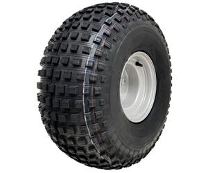 Parnells - 1 Roue Complète et Pneus, 22x11.00-8 - 4 Goujons 100 mm Pcd, 4 Plis Wanda, Diamètre 538 mm, Largeur 270 mm, 154 kg - pour Tondeuse à Gazon, ATV Quad Remorques, Buggys, Karts, Off-Road