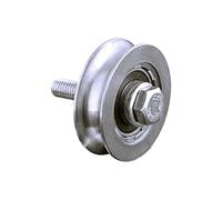 Parnells - 1 Roue de Porte Coulissante de 80 mm - Largeur de 20 mm, 150 kg, Roulement à Billes 6202rs avec Boulon et Écrou M10x55 - Roulette en Acier à Rainure Ronde en Forme de RU