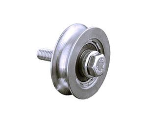 Parnells - 1 Roue de Porte Coulissante de 80 mm - Largeur de 20 mm, 150 kg, Roulement à Billes 6202rs avec Boulon et Écrou M10x55 - Roulette en Acier à Rainure Ronde en Forme de RU