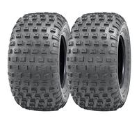 Parnells - 2 Jeux de Pneus ATV Tubeless, 145/70-6 - 50cc 90cc 110cc, 2 Plis P319 Wanda, Diamètre 355 mm, Largeur 140 mm, 75 kg - Marquage E, Road Legal