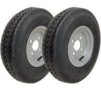 Parnells - 2 Jeux de Roues et Pneus de Remorque Tubeless, 4.80/4.00-8, 6 Plis P811 Pneus Wanda + Jantes en Acier 4 Goujons 4 Pouces Pcd, Diamètre 418 mm, Largeur 120 mm, 345 kg, Marquage E