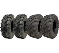Parnells - 4 Ensembles de Pneus de Remorque Quad ATV Tubeless, 2 Pièces 25x8-12 et 2 Pièces 25x11-12, 6 Plis Wanda P373a avec Profondeur de Bande de Roulement de 15,2 mm, Marqué E, Légal sur la Route