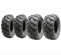 Parnells - 4 Ensembles de Pneus Quad Tubeless - 25x10-12 et 25x8-12, 6ply - Diamètre 630 mm et 638 mm, Charge Maximale 190 kg et 155 kg - pour Vtt, E-Marked, Road Legal