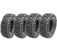 Parnells - 4 Jeux de Pneus de Remorque Quad Tubeless, 2 Pièces 26x11.00-12 et 2 Pièces 26x9.00-12 avec Pneus 6 Plis, pour Remorque Quad Atv, Légal sur la Route