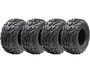 Parnells - 4 Jeux de Pneus Quad ATV Tubeless, 16x8.00-7, 4 Plis P329 Wanda avec Profondeur de Bande de Roulement de 12 mm, Diamètre 406 mm, Largeur 185 mm, 79 kg, pour Type Chevron, Légal sur la Route
