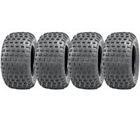 Parnells - 4 Jeux de Pneus Tubeless ATV Knobby, 145/70-6 - 2 Plis P319 Wanda, Diamètre 355 mm, Largeur 140 mm, 75 kg - pour Roues de Remorque Quad, 50 cc 90 cc 110 cc, Marquage E, Légal sur la Route