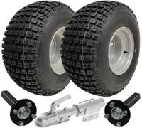 Parnells - Kit de Remorque pour Quad ATV - 2 Jeux de Pneus Wanda 18x9.50-8 4ply P322 + Jantes 7.00x8 4/100 + 2 Moyeux à Goujons 4xm12 100mm Pcd, Capacité 1700 kg - pour Gators, Tondeuse Remorque