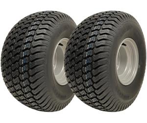 Parnells - Lot de 2 roues complètes de tondeuse à gazon, pneus Tubeless Wanda 20x10.00-8 4 plis P332 + 4 goujons jantes PCD 100 mm, 540 kg chacun à 22 PSI, diamètre 500 mm, largeur 236 mm