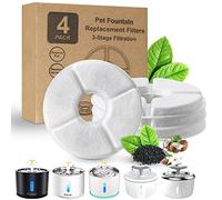 Parner Lot de 4 filtres de Rechange pour Fontaine à Chat, sain et hygiénique pour Animal de Compagnie